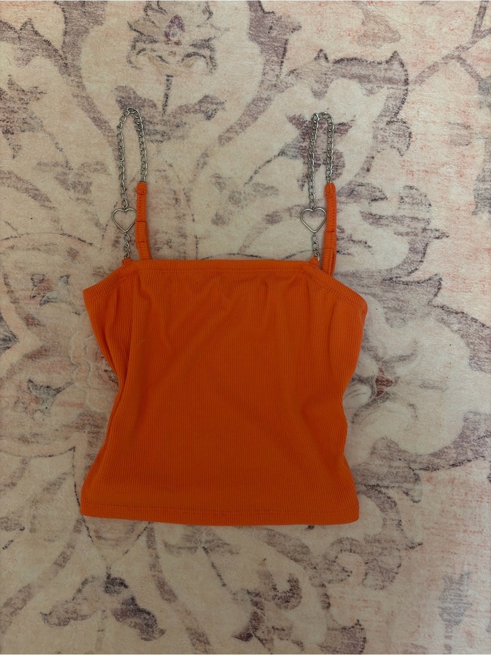 Women's Coral Cami with Heart Chain Straps